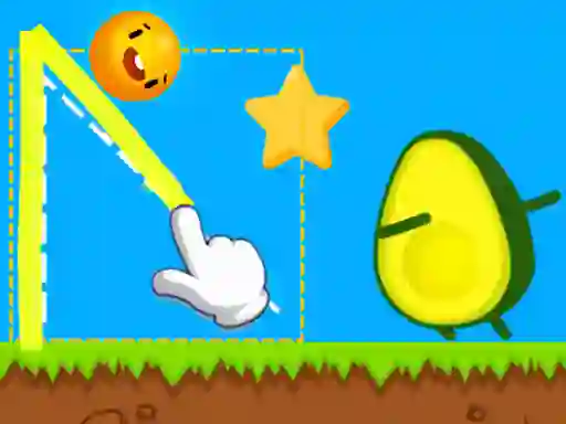 Juego Where's My Avocado Draw Lines en línea