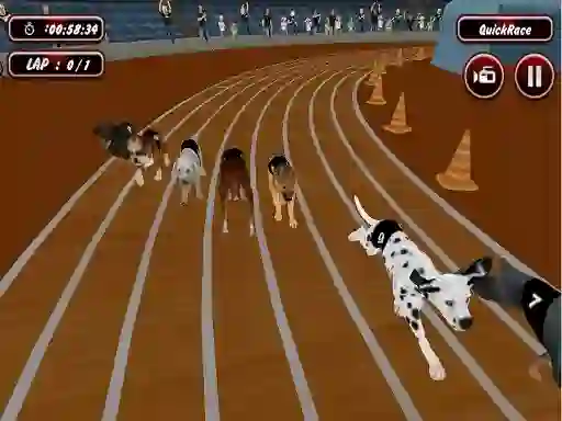 Juego Crazyl Dog Racing Fever en línea