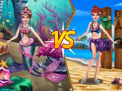 Juego Mermaid vs Princess Outfit en línea