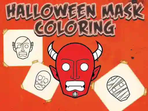 Juego Halloween Mask Coloring Book en línea