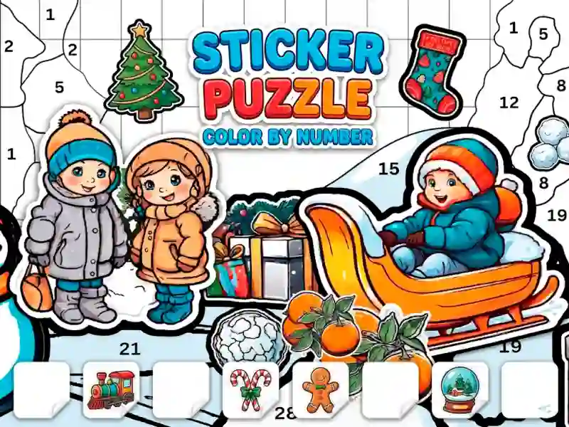 Juego Sticker Book Puzzle: Color By Number en línea