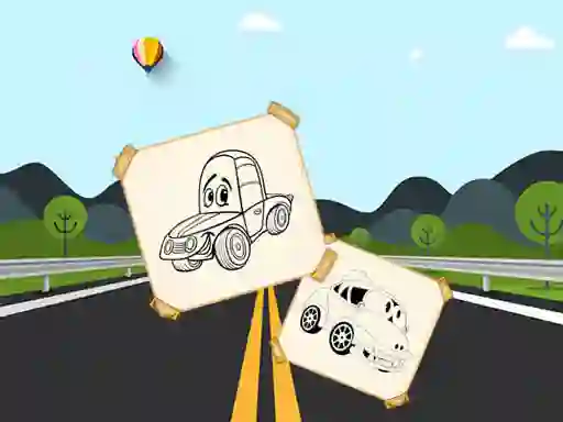Juego Funny Cars For Kids Coloring en línea