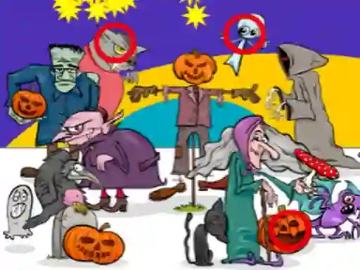 Juego Find 5 Differences Halloween en línea