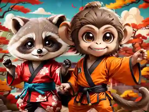 Juego Kung-Fu Little Animals en línea