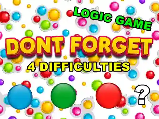 Juego Dont Forget en línea