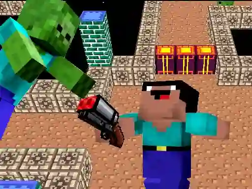 Juego Space Adventure: Noobiks Battle vs Zombies en línea