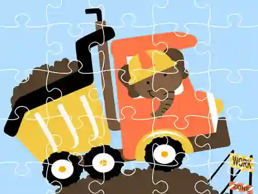 Juego Dumper Trucks Jigsaw en línea