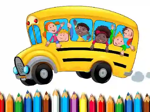 Juego School Bus Coloring Book en línea