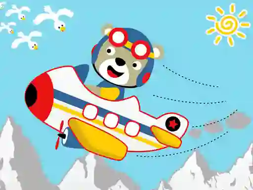 Juego Friendly Airplanes For Kids Coloring en línea