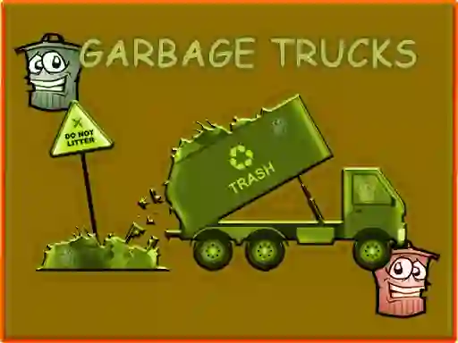 Juego Garbage Trucks Hidden Trash Can en línea