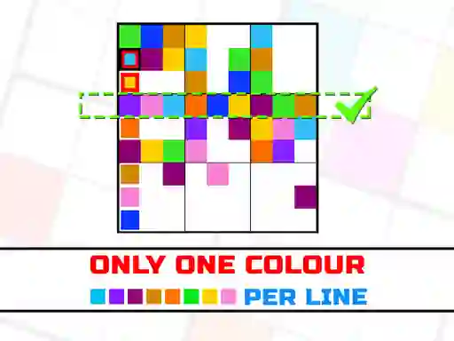 Juego Only one color per line en línea