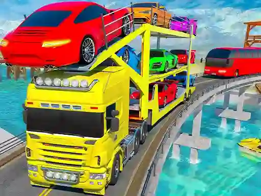 Juego Crazy Mega Car Transport Truck Game en línea