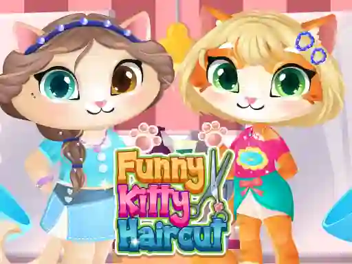 Juego Funny Kitty Haircut en línea