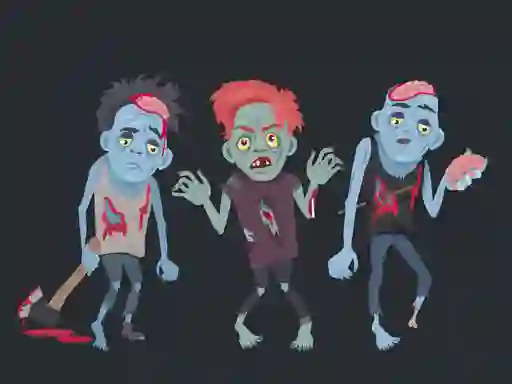 Juego Zombies and Skeletons Coloring en línea