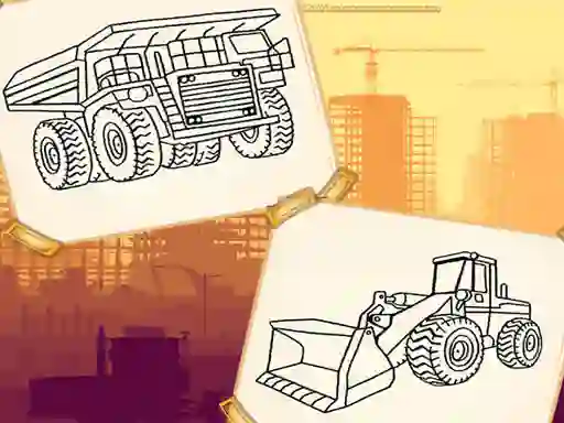 Juego Construction Trucks Coloring en línea
