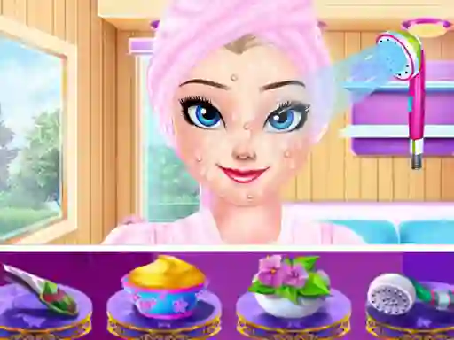 Juego Elsa Holiday Spa Relax en línea