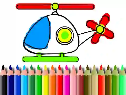 Juego Back To School Helicopter Coloring en línea