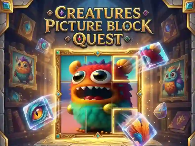 Juego Creatures Picture Block Quest en línea