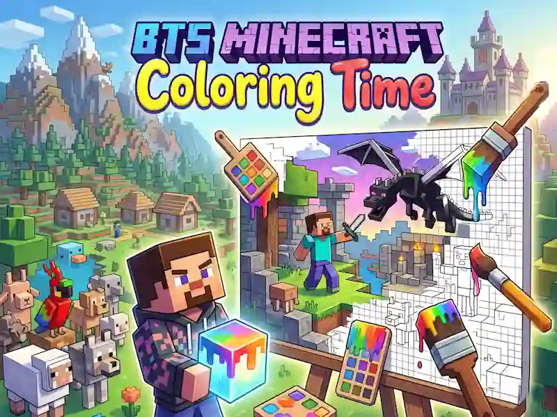 Juego BTS Minecraft Coloring Time en línea