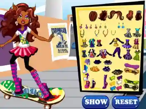 Juego Clawdeen skates en línea