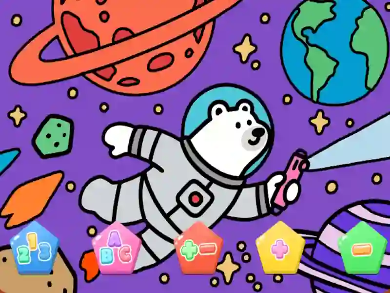 Juego Color By Code Space Bear en línea