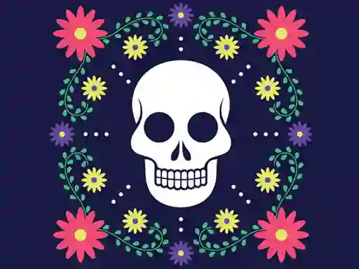 Juego Colorful Skull Jigsaw en línea