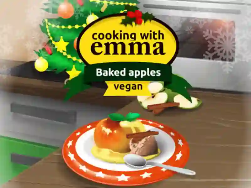 Juego Cooking with Emma Baked Apples vegan en línea