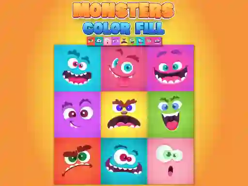 Juego Monsters Color Fill en línea