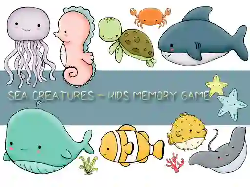 Juego Kids Memory Sea Creatures en línea