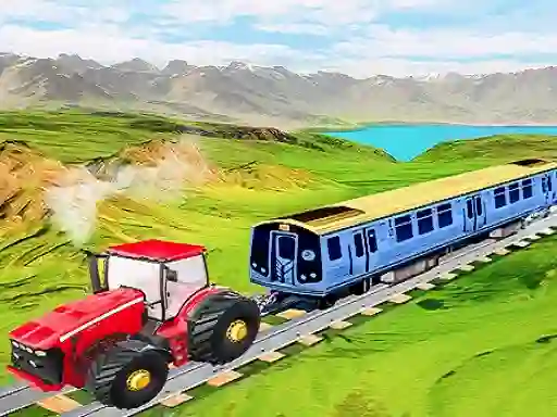 Juego Chained tractor towing train en línea