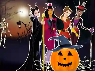 Juego Princesses Halloween Night en línea