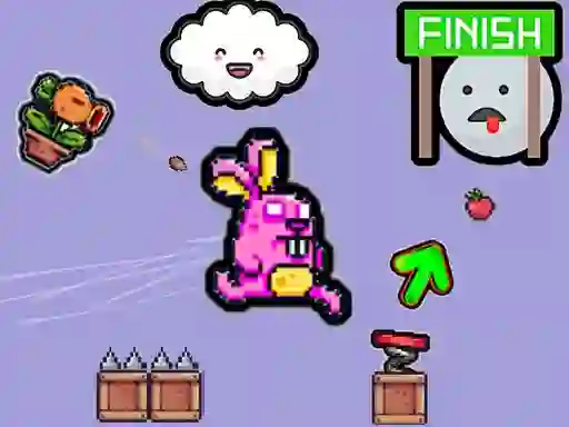 Juego Cute Rabbit's Challenging Adventure en línea