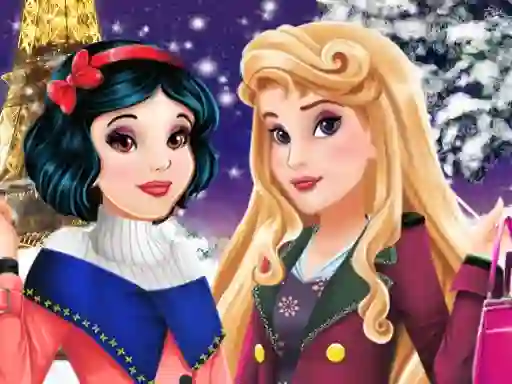 Juego Aurora and Snow White Winter Fashion en línea