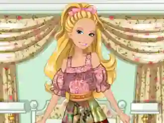 Juego Barbie's Patchwork Peasant Dress en línea
