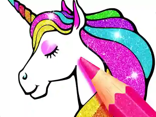Juego Unicorn Coloring Book Glitter en línea