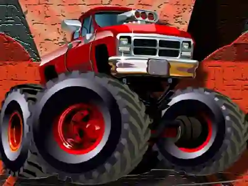 Juego Crazy Monster Trucks Puzzle en línea