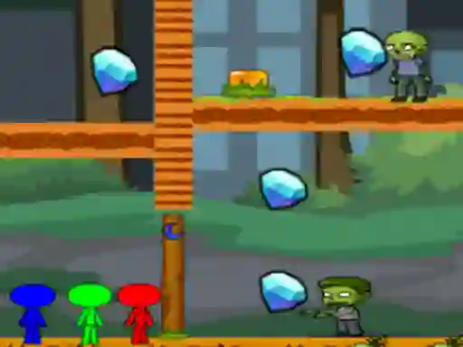 Juego StickMan Bros Vs Zombies en línea