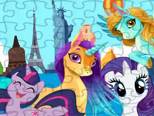 Juego Unicorns Travel The World Puzzle en línea