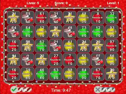 Juego Christmas Number Crunch Rounding en línea