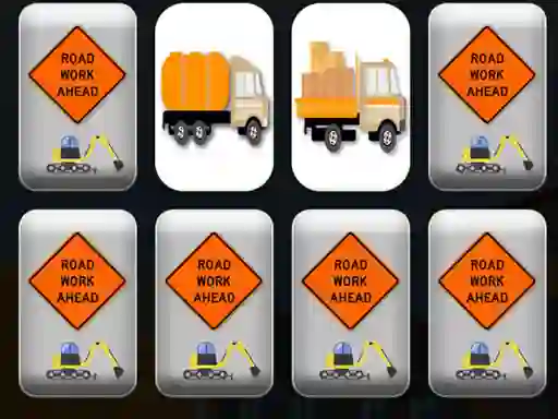 Juego Work Trucks Memory en línea