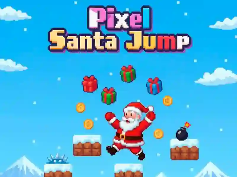 Juego Pixel Santa Jump en línea