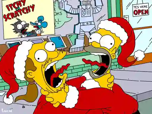Juego Simpsons Christmas Jigsaw Puzzle en línea
