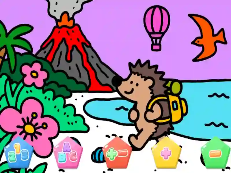 Juego Color By Code Volcano Hedgehog en línea