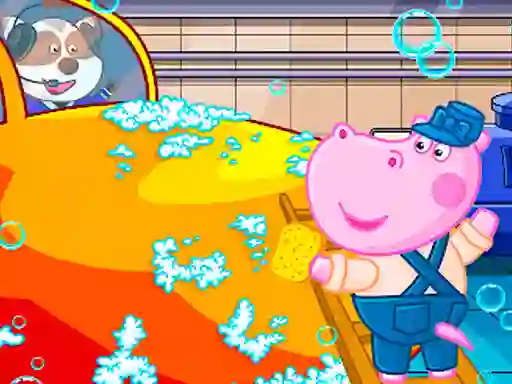 Juego Hippo Car Service Station en línea