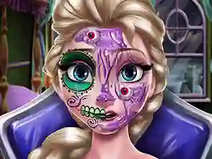 Juego Elsa Scary Halloween Makeup en línea
