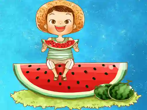 Juego Watermelon and Drinks Puzzle en línea