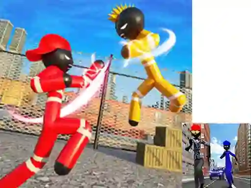 Juego Stickman Police vs Gangsters Street Fight en línea