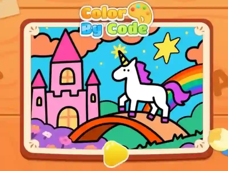 Juego Color By Code: Rainbow Unicorn en línea