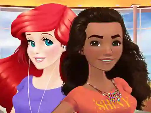 Juego Ariel and Moana Princess on Vacation en línea