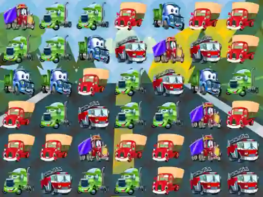 Juego Cartoon Trucks Match 3 en línea